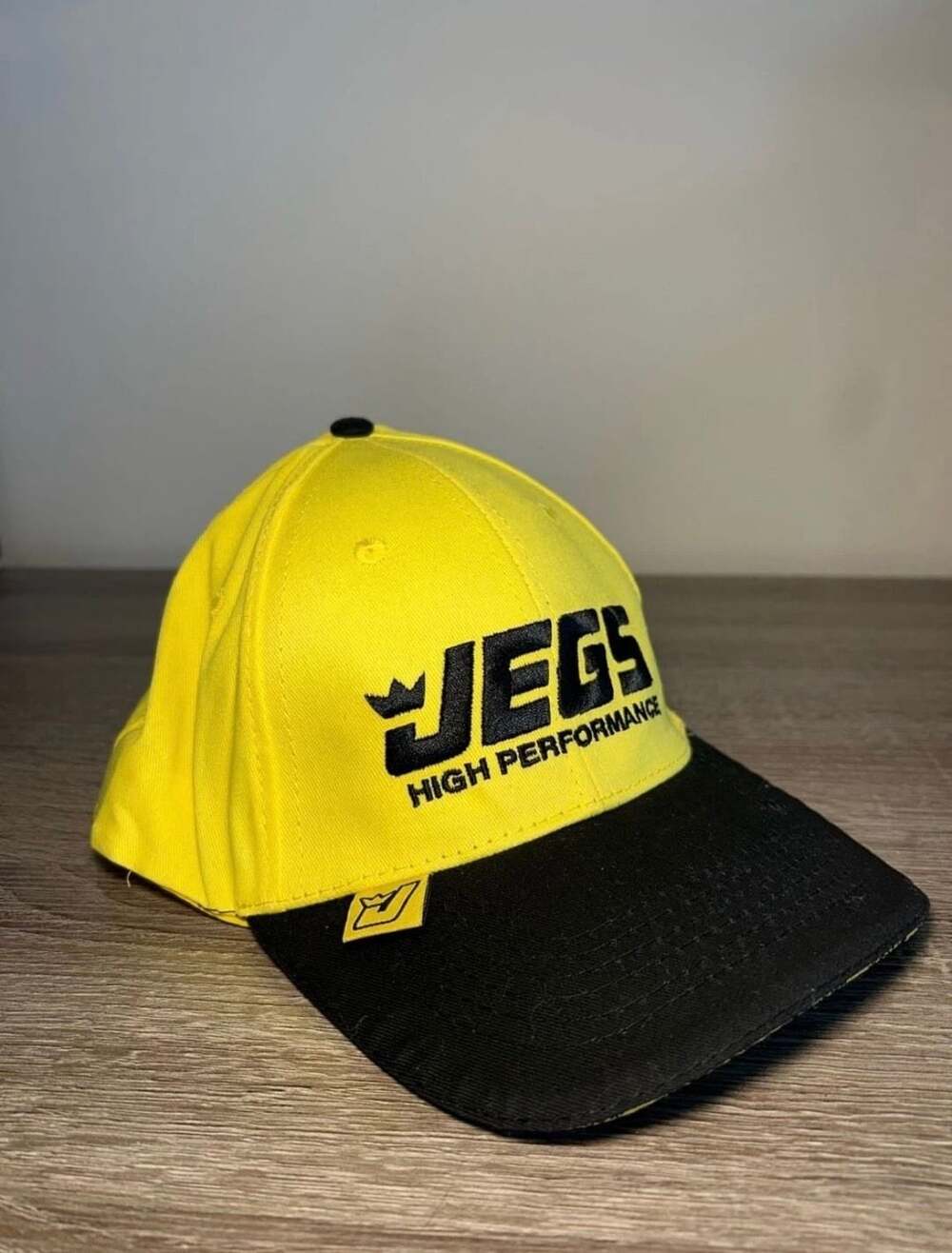 JEGS High Performance Hat 551-100 Black Bill Yellow Crown